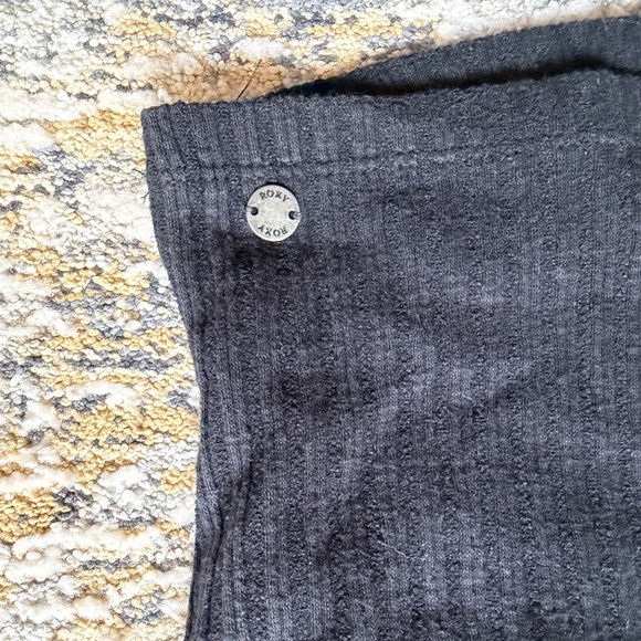 Roxy good keepsake crop top Black Ribbed size M - Picture 2 of 4